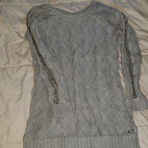 Guess gray chain sweater - Picture 1 of 3
